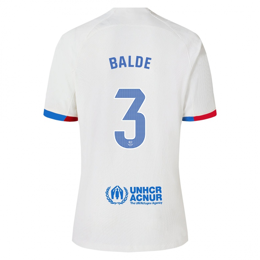 Enfant Maillot Alejandro Balde #3 Blanc Tenues Extérieur 2023/24 T-Shirt Suisse