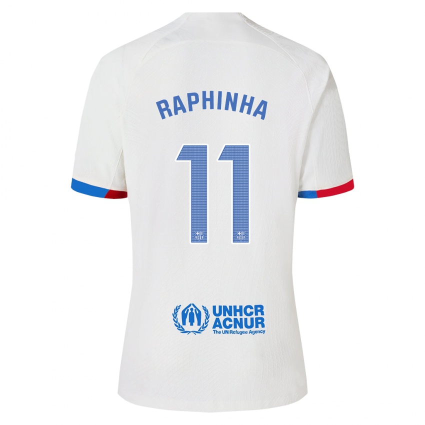 Enfant Maillot Raphinha #11 Blanc Tenues Extérieur 2023/24 T-Shirt Suisse