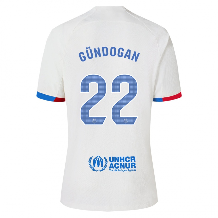 Kinder Ilkay Gundogan #22 Weiß Auswärtstrikot Trikot 2023/24 T-Shirt Schweiz