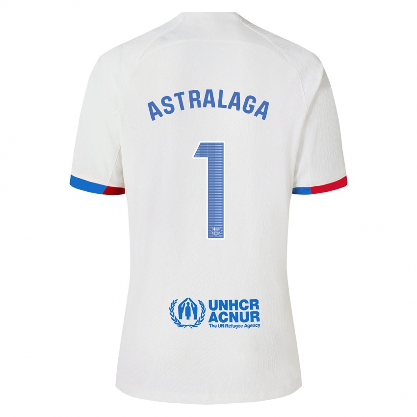 Enfant Maillot Ander Astralaga #1 Blanc Tenues Extérieur 2023/24 T-Shirt Suisse