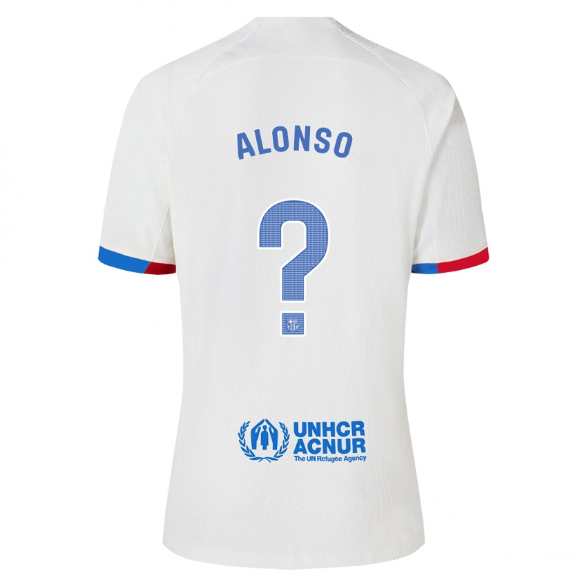 Enfant Maillot Aáron Alonso #0 Blanc Tenues Extérieur 2023/24 T-Shirt Suisse