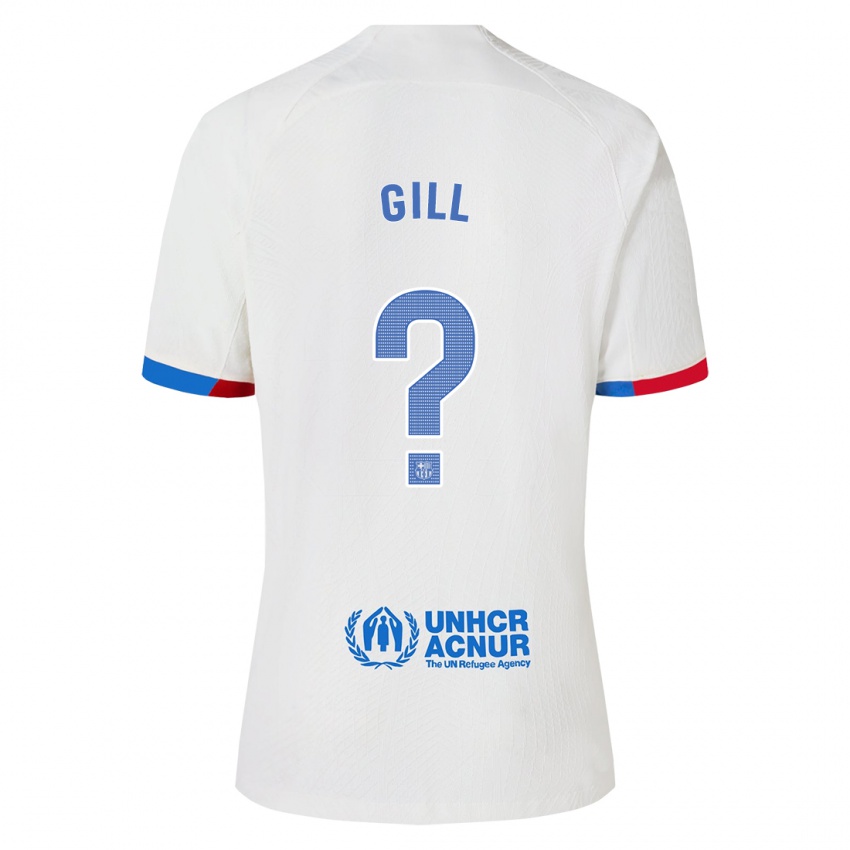Enfant Maillot Adrian Gill #0 Blanc Tenues Extérieur 2023/24 T-Shirt Suisse