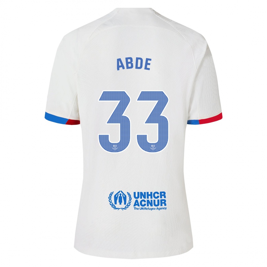 Enfant Maillot Ez Abde #33 Blanc Tenues Extérieur 2023/24 T-Shirt Suisse