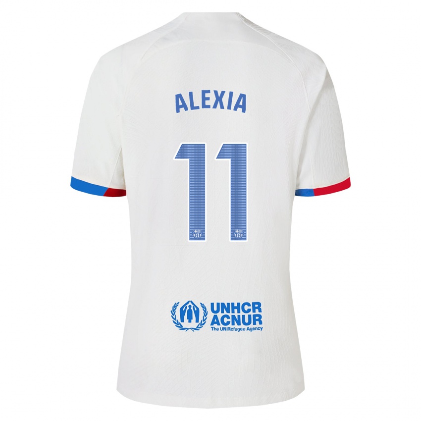 Enfant Maillot Alexia Putellas #11 Blanc Tenues Extérieur 2023/24 T-Shirt Suisse