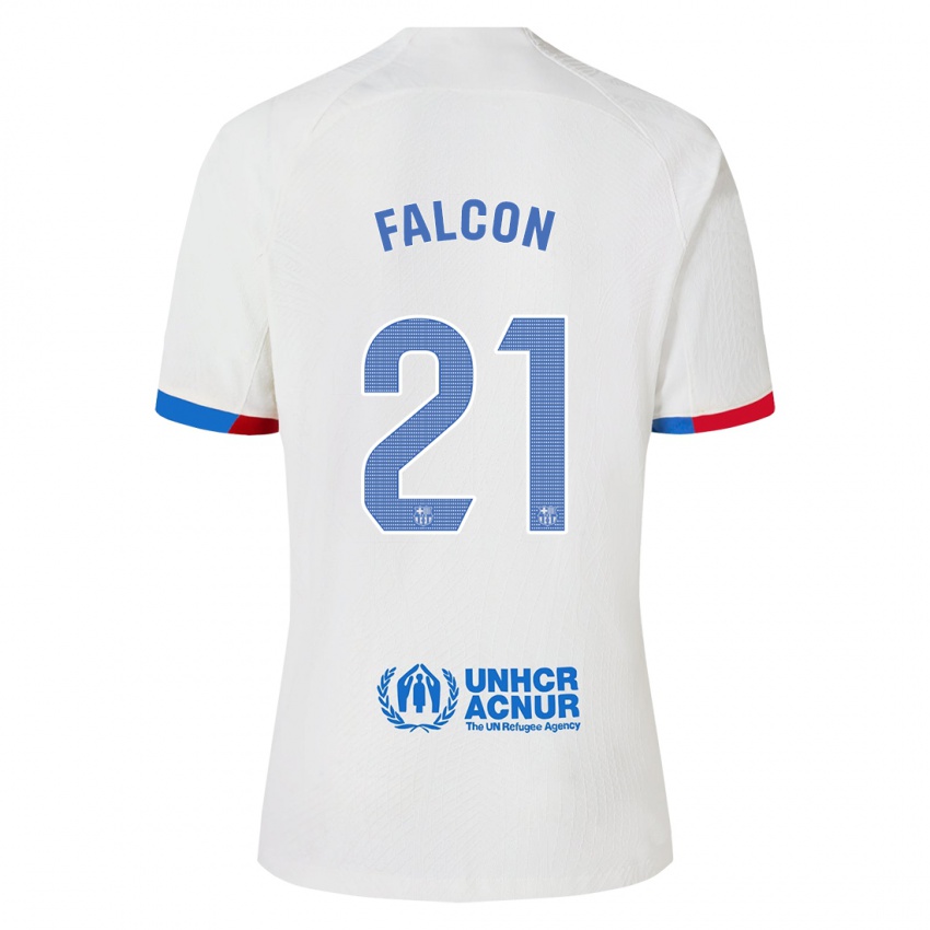 Enfant Maillot Andrea Falcon #21 Blanc Tenues Extérieur 2023/24 T-Shirt Suisse