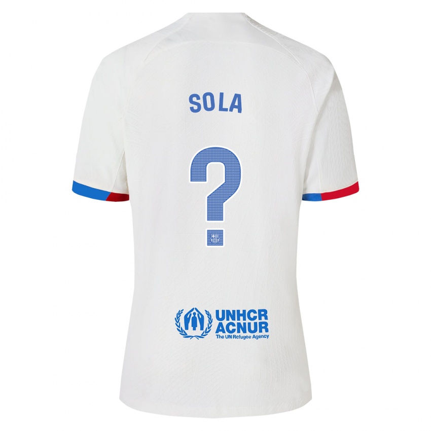 Enfant Maillot Arnau Sola #0 Blanc Tenues Extérieur 2023/24 T-Shirt Suisse