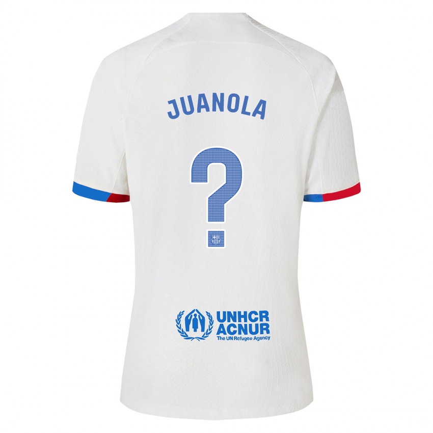 Enfant Maillot Mika Juanola #0 Blanc Tenues Extérieur 2023/24 T-Shirt Suisse