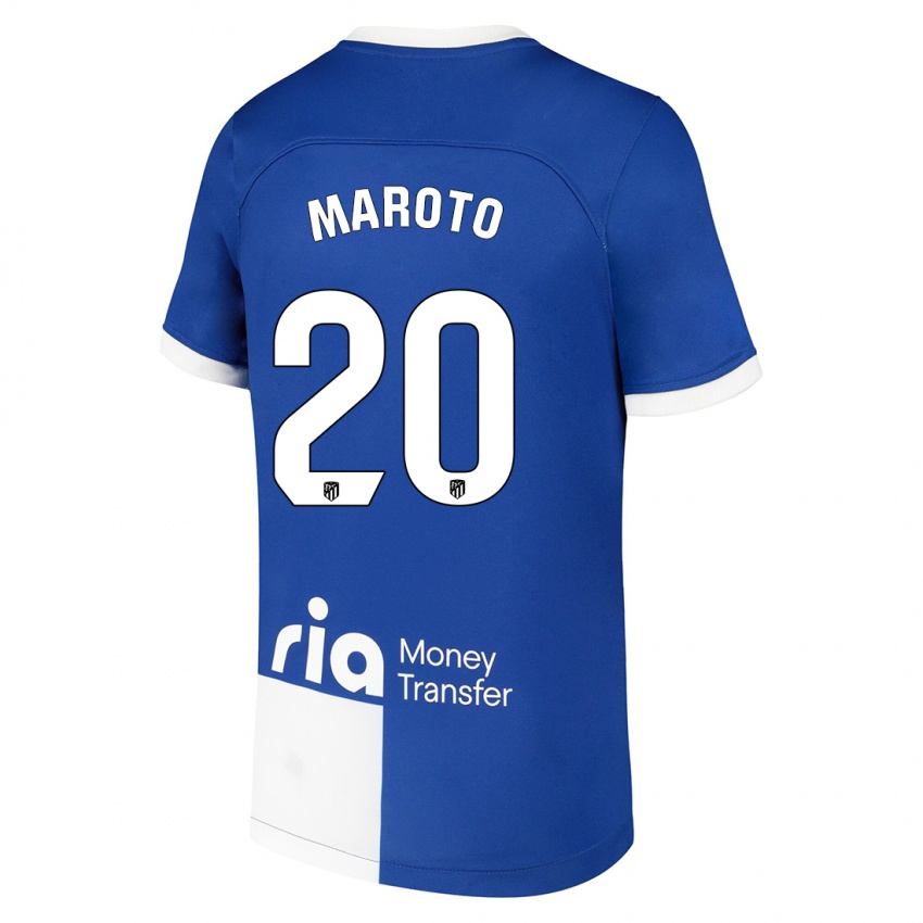 Enfant Maillot Mario Maroto #20 Bleu Blanc Tenues Extérieur 2023/24 T-Shirt Suisse