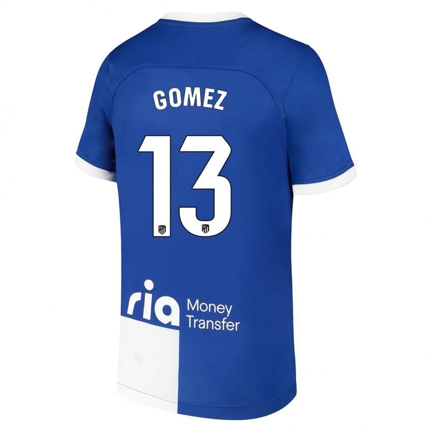 Kinder Christian Gomez #13 Blau Weiss Auswärtstrikot Trikot 2023/24 T-Shirt Schweiz