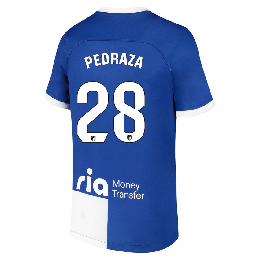 Kinder Alfredo Pedraza #28 Blau Weiss Auswärtstrikot Trikot 2023/24 T-Shirt Schweiz