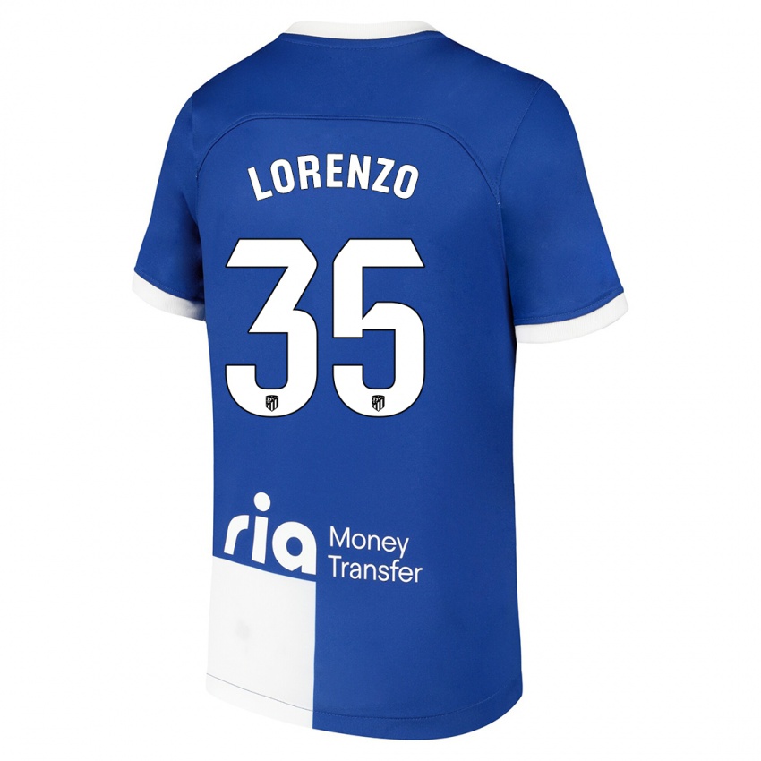 Kinder Diego Lorenzo #35 Blau Weiss Auswärtstrikot Trikot 2023/24 T-Shirt Schweiz
