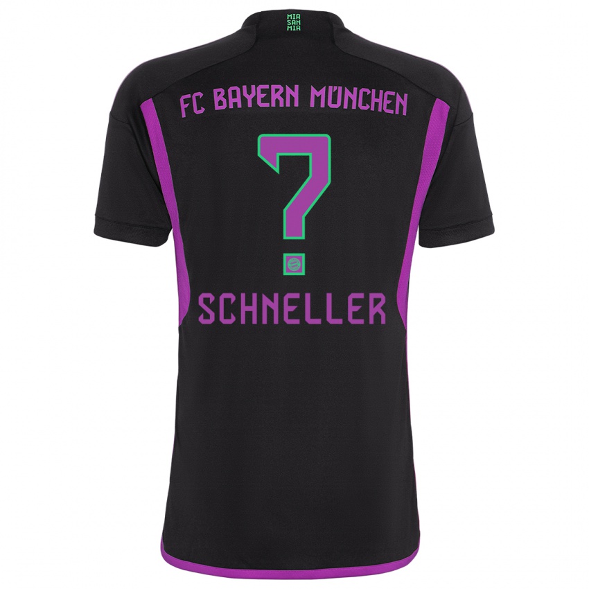 Kinder Lukas Schneller #0 Schwarz Auswärtstrikot Trikot 2023/24 T-Shirt Schweiz