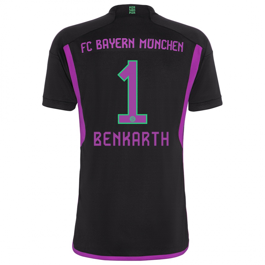 Kinder Laura Benkarth #1 Schwarz Auswärtstrikot Trikot 2023/24 T-Shirt Schweiz