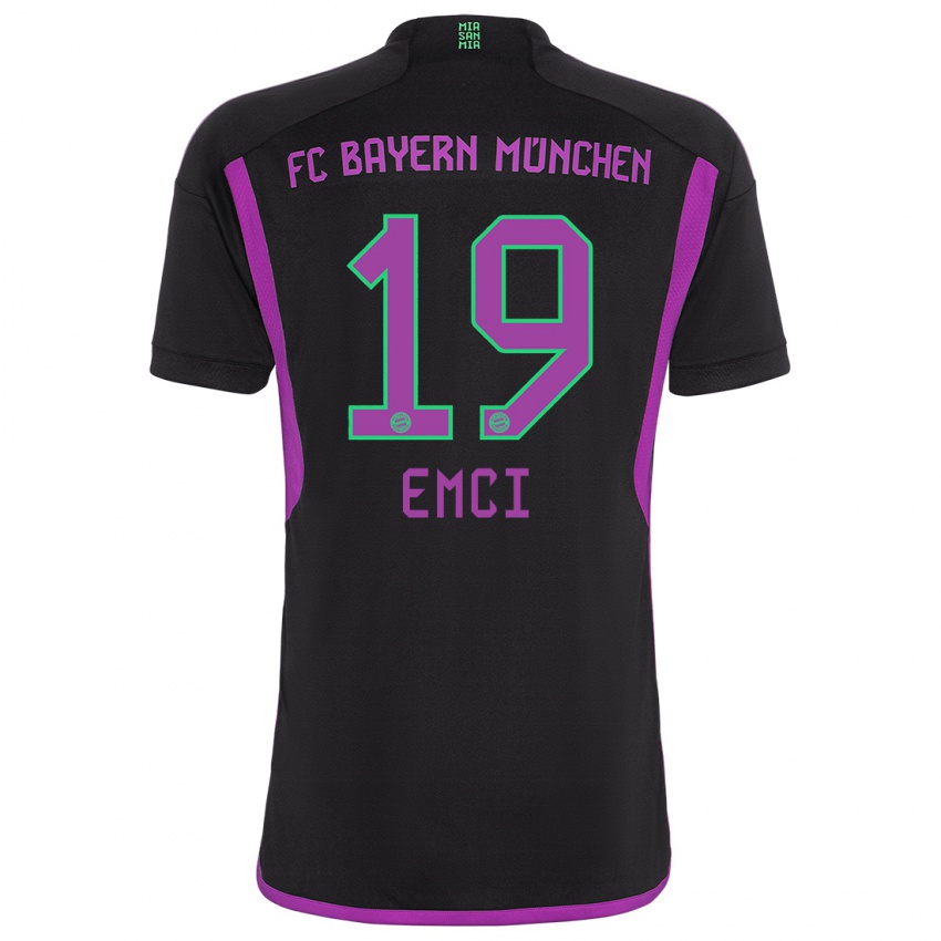 Kinder Ben Emci #19 Schwarz Auswärtstrikot Trikot 2023/24 T-Shirt Schweiz