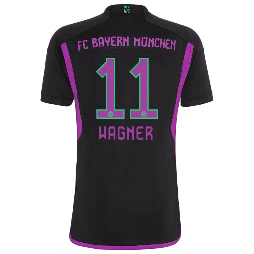 Enfant Maillot Ricardo Wagner #11 Noir Tenues Extérieur 2023/24 T-Shirt Suisse