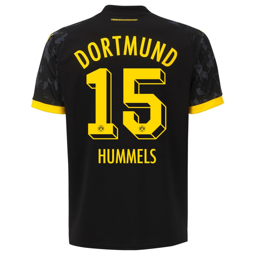 Enfant Maillot Mats Hummels #15 Noir Tenues Extérieur 2023/24 T-Shirt Suisse