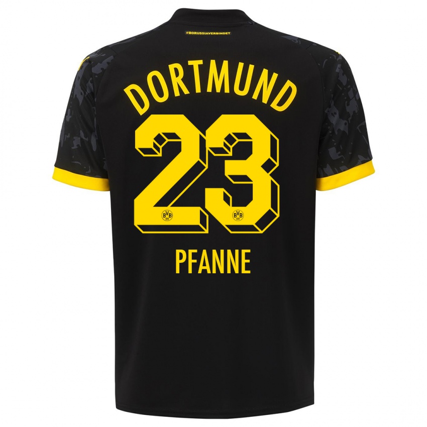 Kinder Franz Pfanne #23 Schwarz Auswärtstrikot Trikot 2023/24 T-Shirt Schweiz