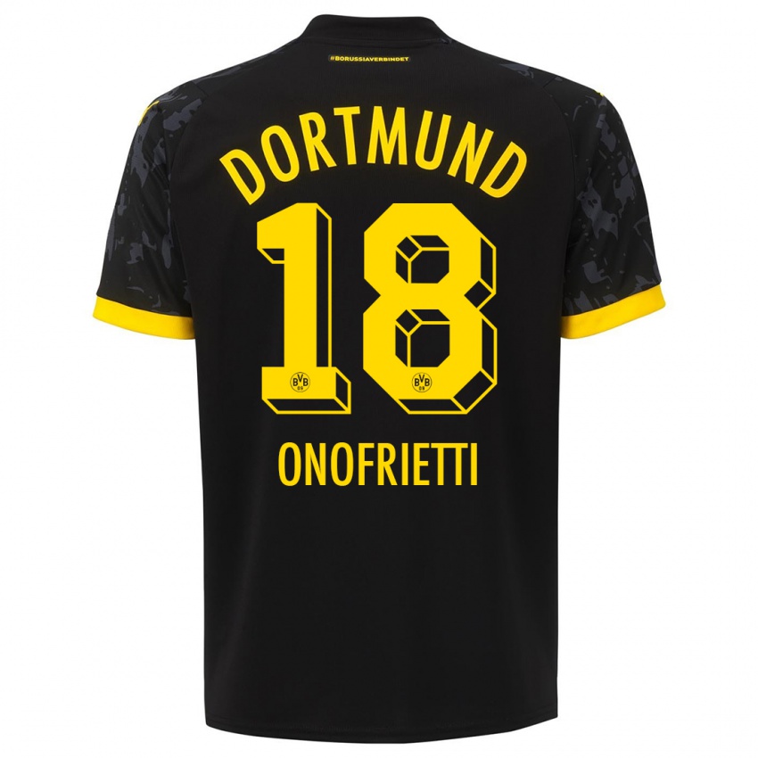 Enfant Maillot Vincenzo Onofrietti #18 Noir Tenues Extérieur 2023/24 T-Shirt Suisse