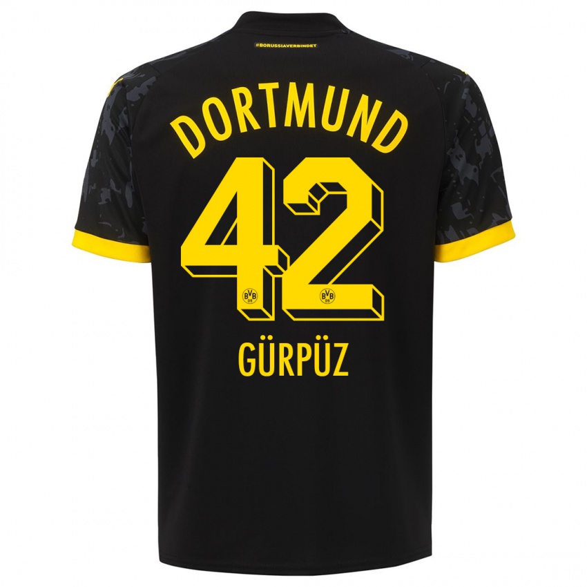 Kinder Goktan Gurpuz #42 Schwarz Auswärtstrikot Trikot 2023/24 T-Shirt Schweiz