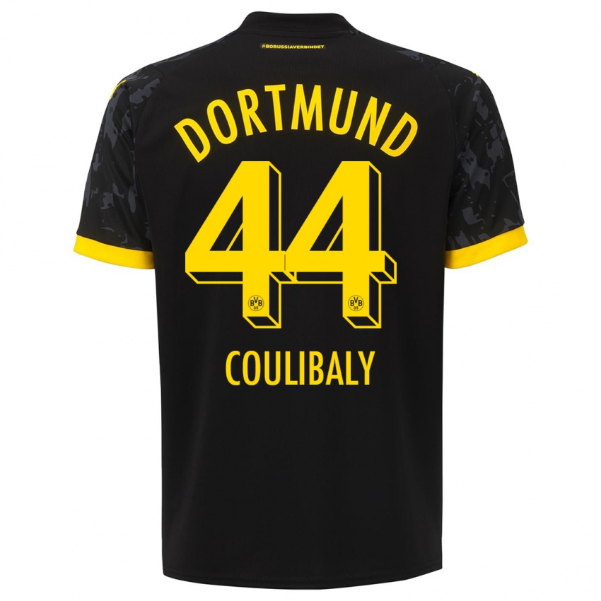 Enfant Maillot Soumaila Coulibaly #44 Noir Tenues Extérieur 2023/24 T-Shirt Suisse