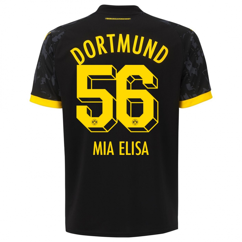 Enfant Maillot Bomnuter Mia Elisa #56 Noir Tenues Extérieur 2023/24 T-Shirt Suisse