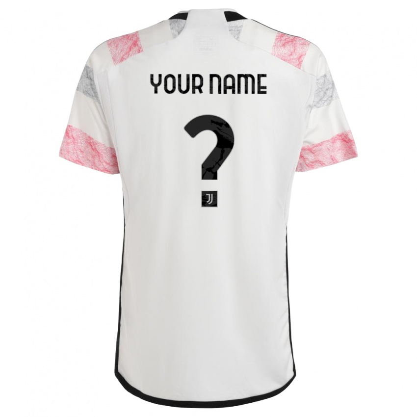Enfant Maillot Votre Nom #0 Blanc Rose Tenues Extérieur 2023/24 T-Shirt Suisse