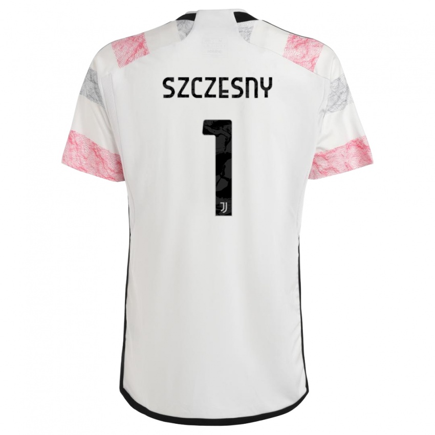 Enfant Maillot Wojciech Szczesny #1 Blanc Rose Tenues Extérieur 2023/24 T-Shirt Suisse