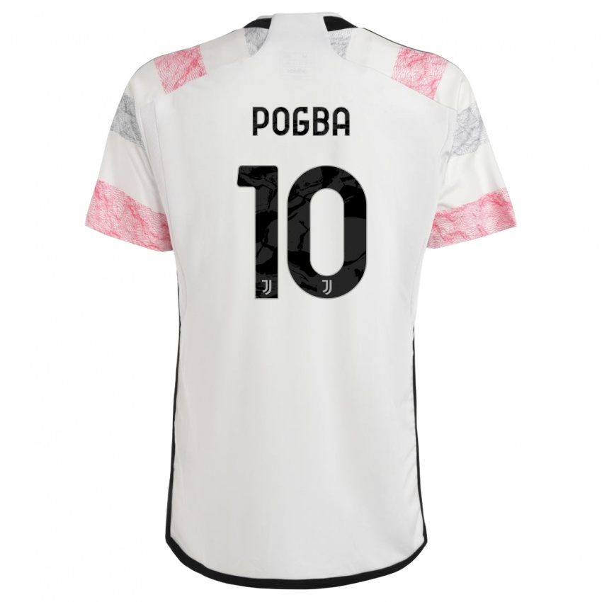 Enfant Maillot Paul Pogba #10 Blanc Rose Tenues Extérieur 2023/24 T-Shirt Suisse