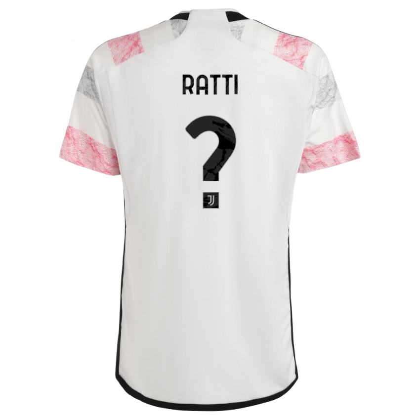 Enfant Maillot Leonardo Ratti #0 Blanc Rose Tenues Extérieur 2023/24 T-Shirt Suisse