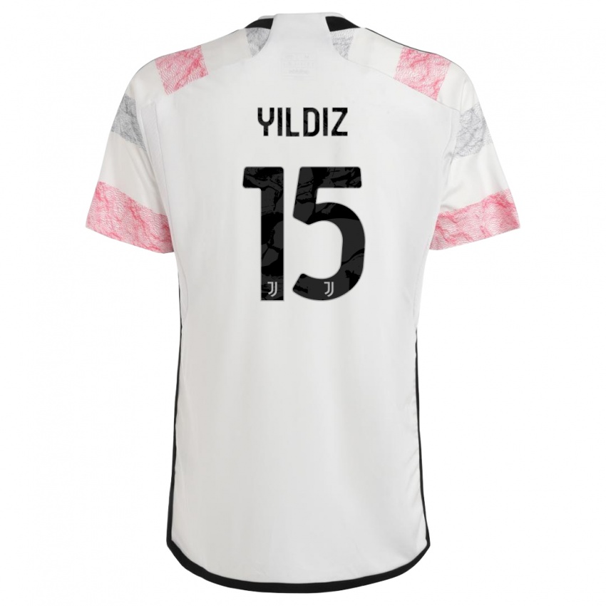 Enfant Maillot Kenan Yildiz #0 Blanc Rose Tenues Extérieur 2023/24 T-Shirt Suisse