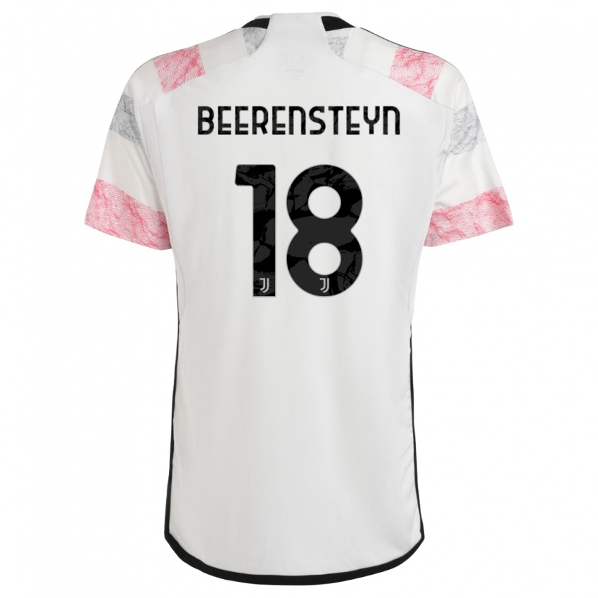 Kinder Lineth Beerensteyn #18 Weiß Rosa Auswärtstrikot Trikot 2023/24 T-Shirt Schweiz