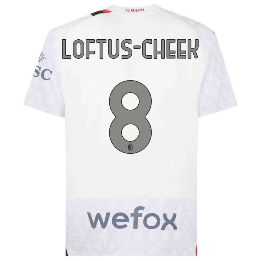 Enfant Maillot Ruben Loftus-Cheek #8 Blanc Tenues Extérieur 2023/24 T-Shirt Suisse