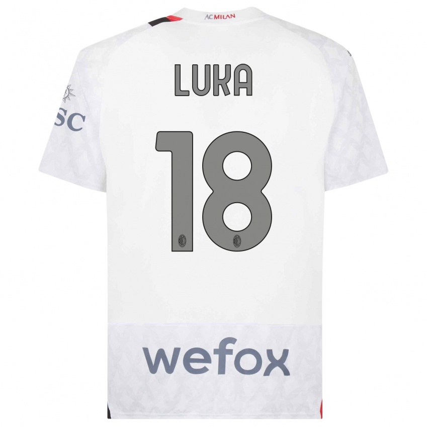 Enfant Maillot Luka Romero #18 Blanc Tenues Extérieur 2023/24 T-Shirt Suisse
