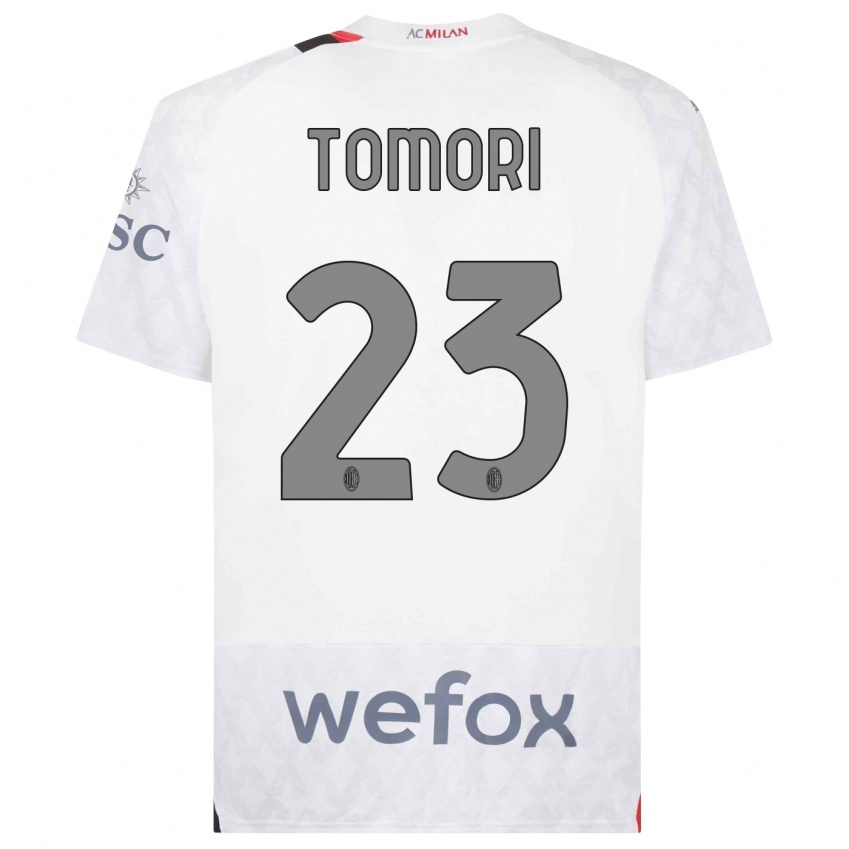 Enfant Maillot Fikayo Tomori #23 Blanc Tenues Extérieur 2023/24 T-Shirt Suisse