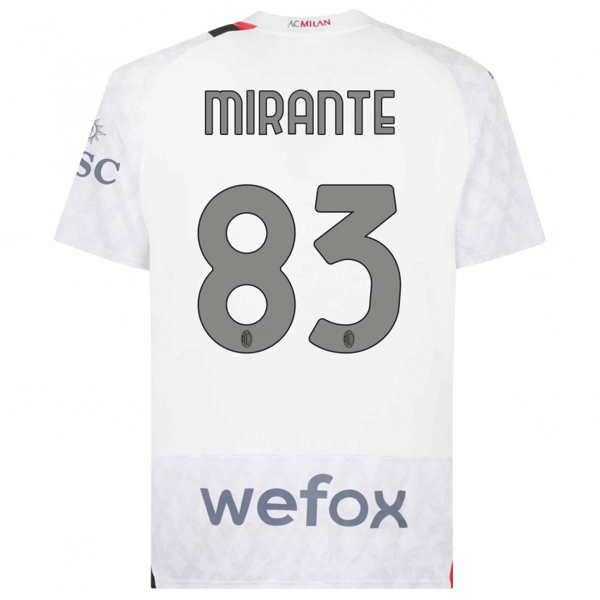 Enfant Maillot Antonio Mirante #83 Blanc Tenues Extérieur 2023/24 T-Shirt Suisse