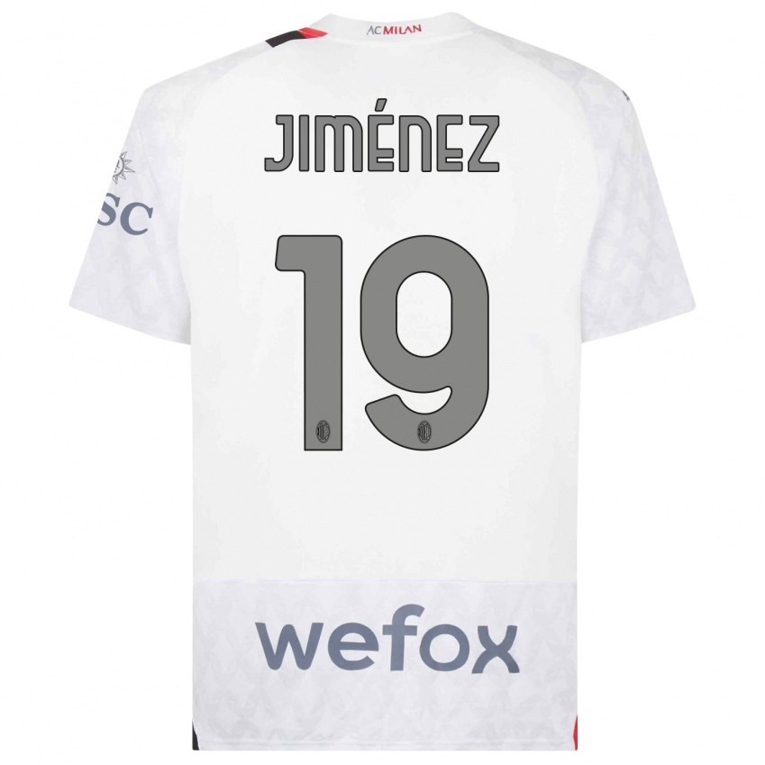 Enfant Maillot Álex Jiménez #19 Blanc Tenues Extérieur 2023/24 T-Shirt Suisse