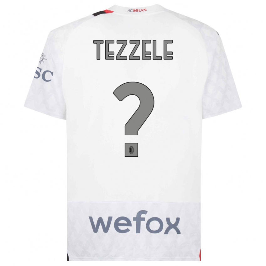 Enfant Maillot Matteo Tezzele #0 Blanc Tenues Extérieur 2023/24 T-Shirt Suisse