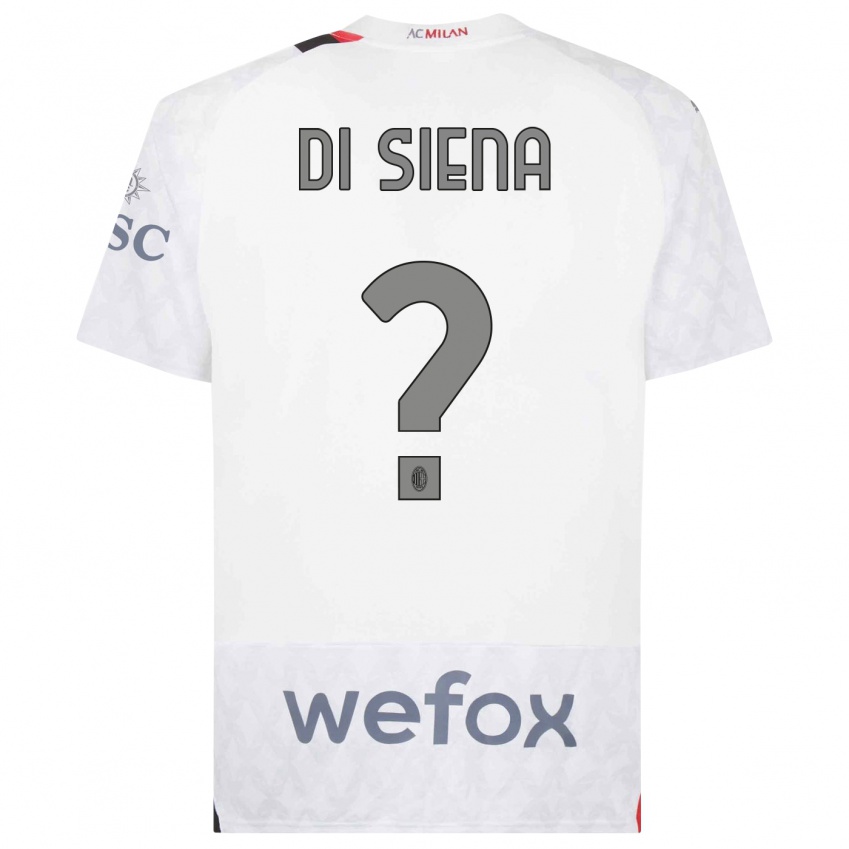 Enfant Maillot Andrea Di Siena #0 Blanc Tenues Extérieur 2023/24 T-Shirt Suisse