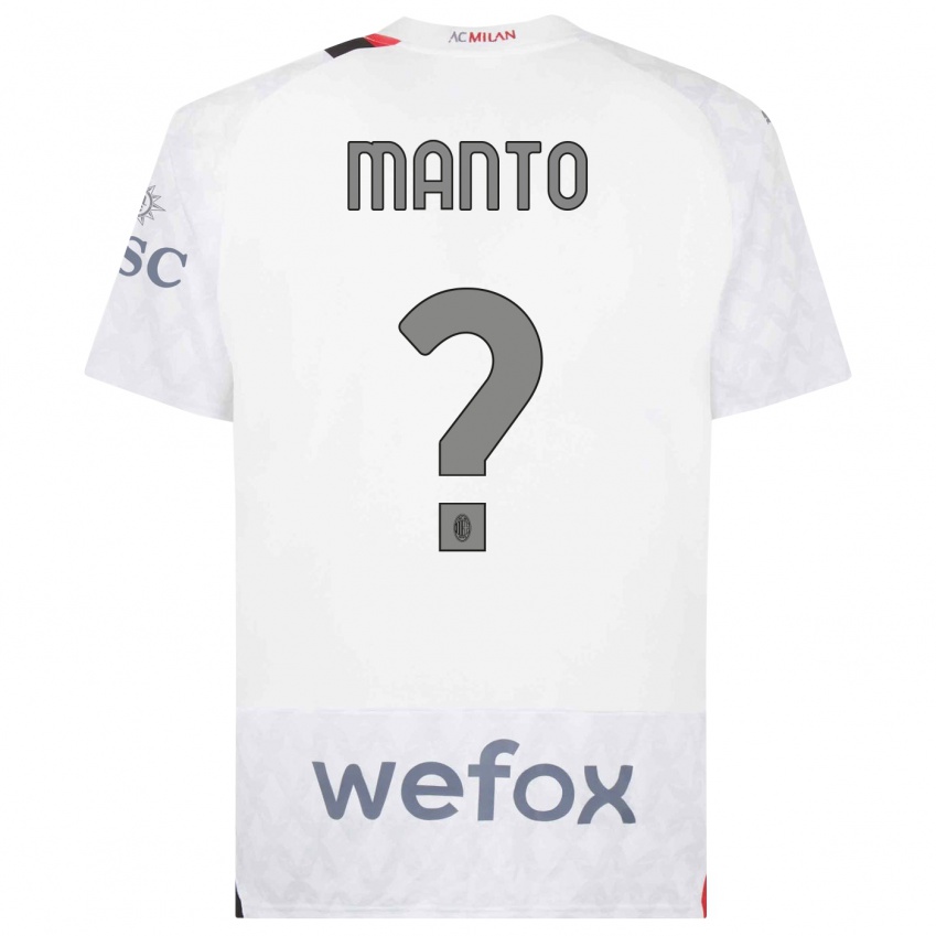 Enfant Maillot Gaetano Manto #0 Blanc Tenues Extérieur 2023/24 T-Shirt Suisse
