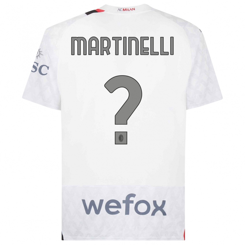 Enfant Maillot Riccardo Martinelli #0 Blanc Tenues Extérieur 2023/24 T-Shirt Suisse