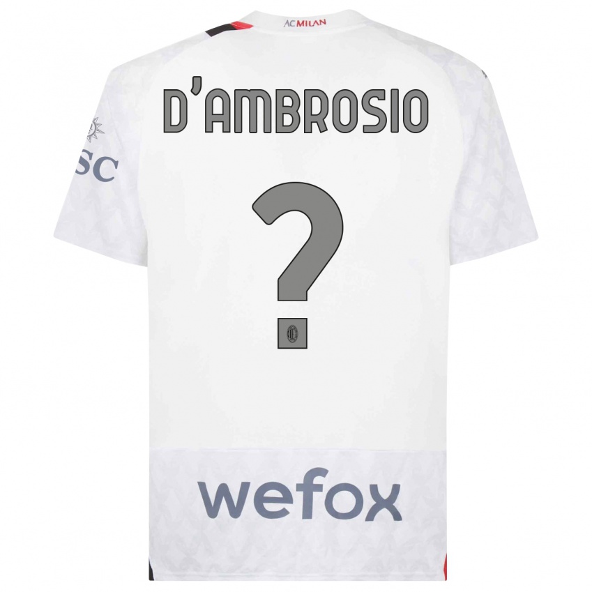 Enfant Maillot Antonio D'ambrosio #0 Blanc Tenues Extérieur 2023/24 T-Shirt Suisse