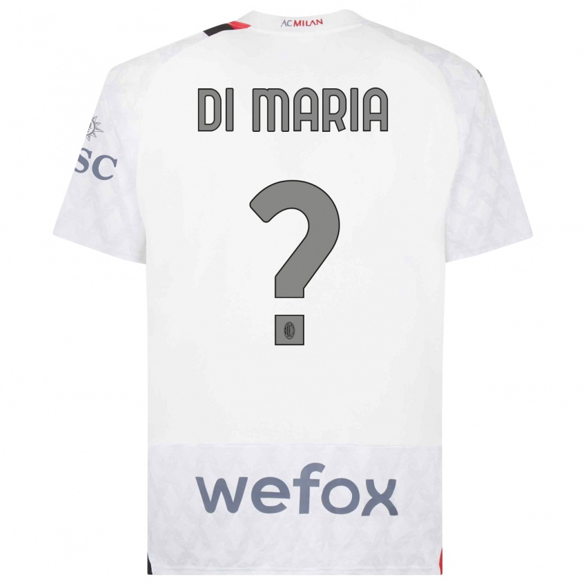 Enfant Maillot Alessandro Di Maria #0 Blanc Tenues Extérieur 2023/24 T-Shirt Suisse