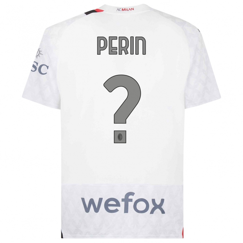 Enfant Maillot Ernesto Perin #0 Blanc Tenues Extérieur 2023/24 T-Shirt Suisse