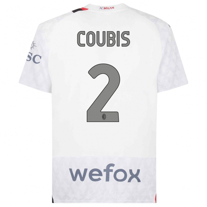 Enfant Maillot Andrei Coubis #2 Blanc Tenues Extérieur 2023/24 T-Shirt Suisse