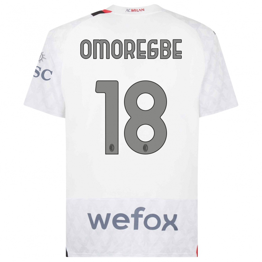 Enfant Maillot Bob Murphy Omoregbe #18 Blanc Tenues Extérieur 2023/24 T-Shirt Suisse