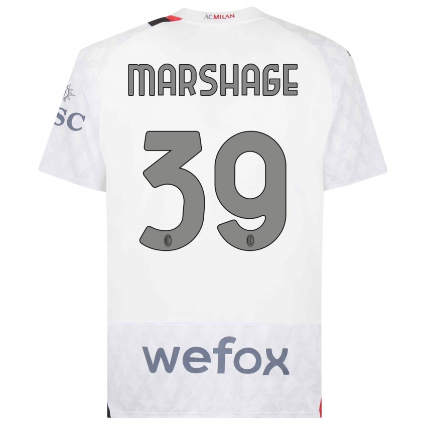 Enfant Maillot Wilgot Marshage #39 Blanc Tenues Extérieur 2023/24 T-Shirt Suisse