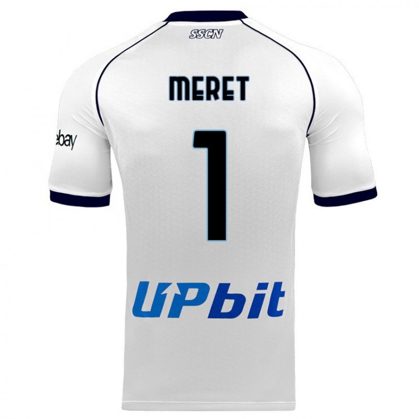 Enfant Maillot Alex Meret #1 Blanc Tenues Extérieur 2023/24 T-Shirt Suisse
