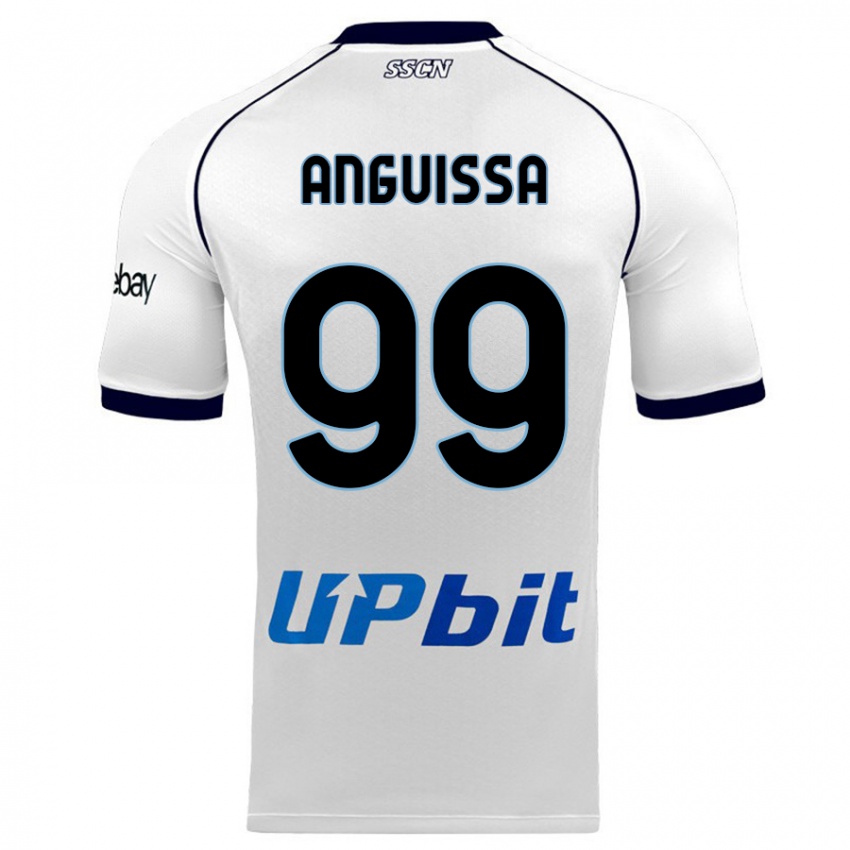 Kinder Andre Zambo Anguissa #99 Weiß Auswärtstrikot Trikot 2023/24 T-Shirt Schweiz
