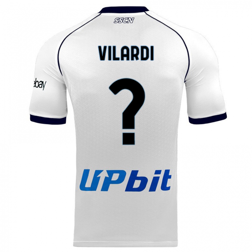 Enfant Maillot Mario Vilardi #0 Blanc Tenues Extérieur 2023/24 T-Shirt Suisse