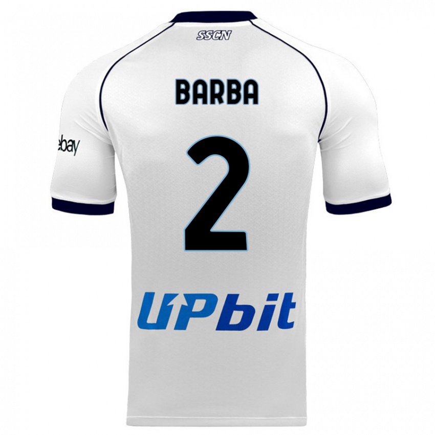 Kinder Benedetto Barba #2 Weiß Auswärtstrikot Trikot 2023/24 T-Shirt Schweiz